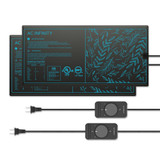 SUNCORE A3X2, Dual Seedling Heat Mats with Heat Controller, IP-67 Waterproof, 10" x 20.75" SUNCORE A3X2, Dual Seedling Heat Mats with Heat Controller, IP-67 Waterproof, 10" x 20.75"