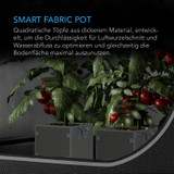 Hochbelastbare, quadratische, wiederverwendbare Stofftöpfe, 19 Liter, 5er-Pack – 500 g/m² Vliesstoff, inklusive Schlaufen für Pflanzstäbe zum vielseitigen Pflanzen-Training
