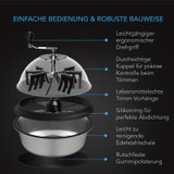 Bud Bowl-Trimmer 48,2 cm, durchsichtige Sichtkuppel mit scharfen Edelstahlklingen, zum Dreh-Schnitt von Blättern, Buds, Blüten, Hydrokultur-Pflanzen