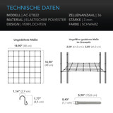 Grow Tent Trellis Netting, Flexible Elastic Cords, 2x2'