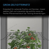 Grow Tent Trellis Netting, Flexible Elastic Cords, 3x3'