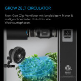 Advance Grow Zelt-System 60x60x180, 1-Pflanzen-Kit, WiFi-integriertes Grow Zelt Kit, intelligente Klimasteuerung zur Automatisierung von Belüftung und Umluft, Zeitplanung für Vollspektrum LED Grow Light mit Samsung LM301H Dioden, 2000D-Mylar-Zelt