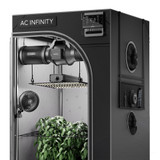 AI Grow Zelt-System 60x60x180, 1-Pflanzen-Kit, WiFi-integriertes Grow Zelt Kit, intelligente Klimasteuerung zur Automatisierung von Belüftung und Umluft, Zeitplanung für Vollspektrum LED Grow Light mit Samsung LM301H Dioden, 2000D-Mylar-Zelt