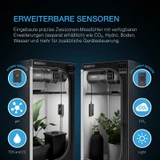 AI Grow Zelt-System 60x60x180, 1-Pflanzen-Kit, WiFi-integriertes Grow Zelt Kit, intelligente Klimasteuerung zur Automatisierung von Belüftung und Umluft, Zeitplanung für Vollspektrum LED Grow Light mit Samsung LM301H Dioden, 2000D-Mylar-Zelt