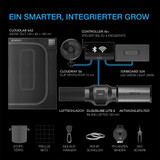 AI+ Grow Zelt-System 60x120x180, 2-Pflanzen-Kit, WiFi-integriertes Grow Zelt Kit, intelligente Klimasteuerung zur Automatisierung von Belüftung und Umluft, Zeitplanung für Vollspektrum LED Grow Light mit Samsung LM301H Dioden, 2000D-Mylar-Zelt