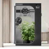 AI+ Grow Zelt-System 90x90x180, 3-Pflanzen-Kit, WiFi-integriertes Grow Zelt Kit, intelligente Klimasteuerung zur Automatisierung von Belüftung und Umluft, Zeitplanung für Vollspektrum LED Grow Light mit Samsung LM301H Dioden, 2000D-Mylar-Zelt