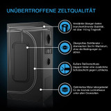 AI+ Grow Zelt-System 90x90x180, 3-Pflanzen-Kit, WiFi-integriertes Grow Zelt Kit, intelligente Klimasteuerung zur Automatisierung von Belüftung und Umluft, Zeitplanung für Vollspektrum LED Grow Light mit Samsung LM301H Dioden, 2000D-Mylar-Zelt