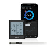CLOUDCOM B1, Smart Thermo-Hygrometer with Data App, 12 ft. Sensor Probe CLOUDCOM B1, Smart Thermo-Hygrometer with Data App, 12 ft. Sensor Probe