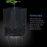 Nursery Bags 1 Gallon, Non-Woven Fabric Growing Pouches, 50-Pack
