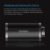 Aktivkohlefilter 150 mm XL – mit Premium-Aktivkohle aus Australien, passend für Inline-Lüfter zur Geruchskontrolle in Grow Zelten, Grow Räumen und Hydroponik-Systemen