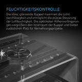 Stecklings-Gewächshaus mit Höhenverlängerung, 3 mm klare Kuppel, 5×8 Tablett