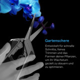 Edelstahl-Gartenschere, ergonomisch, leicht, 16,7 cm gebogene Klingen