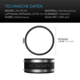 Geräuschreduzierungs-Klemme, Luftkanal-Verbinder mit Edelstahl-Klemmen, 150 mm