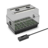 Stecklings-Gewächshaus mit robuster Kuppel, Samsung LM301H EVO LED-Vollspektrum-Grow-Light-Leisten, Tropfschale, 5x8 Zellen Keimungstablett, 3 mm dicke Kuppel und belüftete Höhenverlängerung, zum Keimen, Vermehren und Klonen von Pflanzen Stecklings-Gewächshaus mit robuster Kuppel, Samsung LM301H EVO LED-Vollspektrum-Grow-Light-Leisten, Tropfschale, 5x8 Zellen Keimungstablett, 3 mm dicke Kuppel und belüftete Höhenverlängerung, zum Keimen, Vermehren und Klonen von Pflanzen