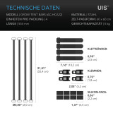 Schwerlast-Grow-Zelt-Montagestangen 60x60 cm, High Airflow CFM Kit Verhindert Einziehen der Wände, Trellis- und Zusatzbeleuchtungs-Montage für alle 60x60 cm Indoor-Grow-Zelte