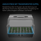 Stecklings-Gewächshaus mit Höhenverlängerung, 3mm dicke klare Kuppel, 6x12 Tablett