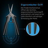 Edelstahl-Präzisionsschere, ergonomisch, leicht, 16,7 cm gerade Klingen, 2er-Pack