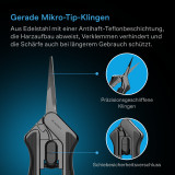 Edelstahl-Präzisionsschere, ergonomisch, leicht, 16,7 cm gerade Klingen, 2er-Pack