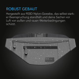 Geruchsicherer Belt Bag, geruchsdichte Stash Tasche aus 900D Nylon mit Aktivkohlefilter-Futter, Travel Pouch, Smell Proof Odorless Stash Bag, Grau