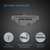 Geruchsicherer Belt Bag, geruchsdichte Stash Tasche aus 900D Nylon mit Aktivkohlefilter-Futter, Travel Pouch, Smell Proof Odorless Stash Bag, Grau