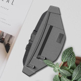 Geruchsicherer Belt Bag, geruchsdichte Stash Tasche aus 900D Nylon mit Aktivkohlefilter-Futter, Travel Pouch, Smell Proof Odorless Stash Bag, Grau