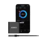 CLOUDCOM A1, Mini Smart Hygrometer für Temperatur und Luftfeuchtigkeit mit Bluetooth App Monitor, Klimamessgerät Thermometer mit Fühler für Keller, Gitarrenzimmer, Grow Zelte & Gewächshäuser CLOUDCOM A1, Mini Smart Hygrometer für Temperatur und Luftfeuchtigkeit mit Bluetooth App Monitor, Klimamessgerät Thermometer mit Fühler für Keller, Gitarrenzimmer, Grow Zelte & Gewächshäuser