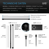 IONBEAM Green – Pflanzenschonende grüne LED-Arbeitsleuchte (40 cm) mit Timer, Dimmer und Controller – für Zimmerpflanzen, Growzelte und Growräume