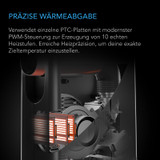 Heizgerät für Pflanzen, intelligente VPD-Steuerung, 10 echte Heizstufen