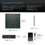 SUNCORE H5, Heizmatte für Keimlinge 50,8 cm x 52,7 cm mit Digitalanzeige-Controller für exakte Wärmeregelung, wasserdichte Heizmatte für Indoor Gardening, Hydrokultur, Keimung, Klonen