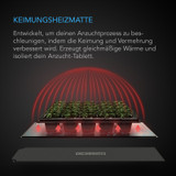 SUNCORE H5, Heizmatte für Keimlinge 50,8 cm x 52,7 cm mit Digitalanzeige-Controller für exakte Wärmeregelung, wasserdichte Heizmatte für Indoor Gardening, Hydrokultur, Keimung, Klonen
