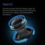 Grow-Zelt-Luftkanal-Belüfter, 2er-Pack – Lichtblockierende Twist-On-Luftauslässe mit integriertem Adapter, Insekten- & Staubfilter, Hoher Luftstrom, Passt auf Standard-150 mm-Luftkanal-Anschlüsse AC Infinity