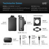 HYDRONE 7, Pflanzen-Luftentfeuchter mit VPD-Feuchtigkeitsregelung, 10 Trocknungsstufen, dynamischer KI-Programmierung, hochpräzisem PWM-Motor, Ansaugventilator-Modus, zwei Luftkanälen, für Zuchtzelte bis zu einer Größe von 10 x 10 oder größer