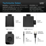 THERMOFORGE T7, 1000W-Heizgerät fürs Growzelt mit KI-gestützter VPD- und Temperatursteuerung