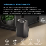 All-In-One Climate Control A/C with One-Duct Output, Precise 9.000 BTU Cooling, Heating, Dehumidifier, with AI-Powered VPD Control for Grow Tents up to 10x10