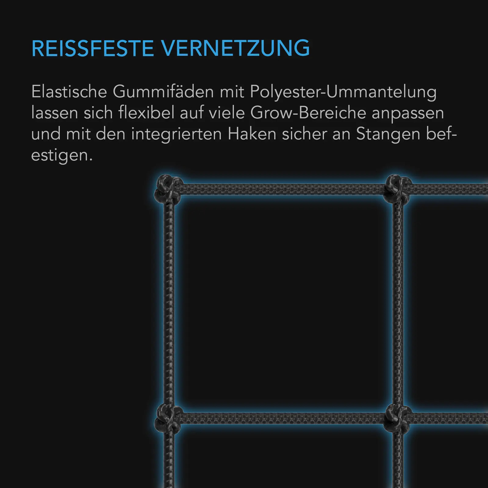 AGONEIR Scrog Netz 80x80cm - Elastisches Pflanzengitter Für Hydrokultur & Garten