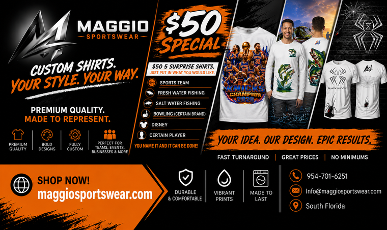 $50 value pack (5 Random Shirts)