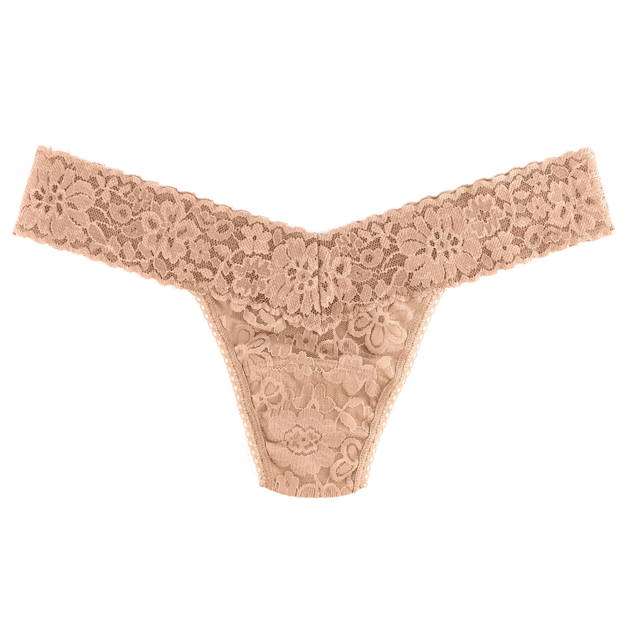 Hanky Panky Daily Lace Low Rise Thong, Taupe - Monkee's of Mount