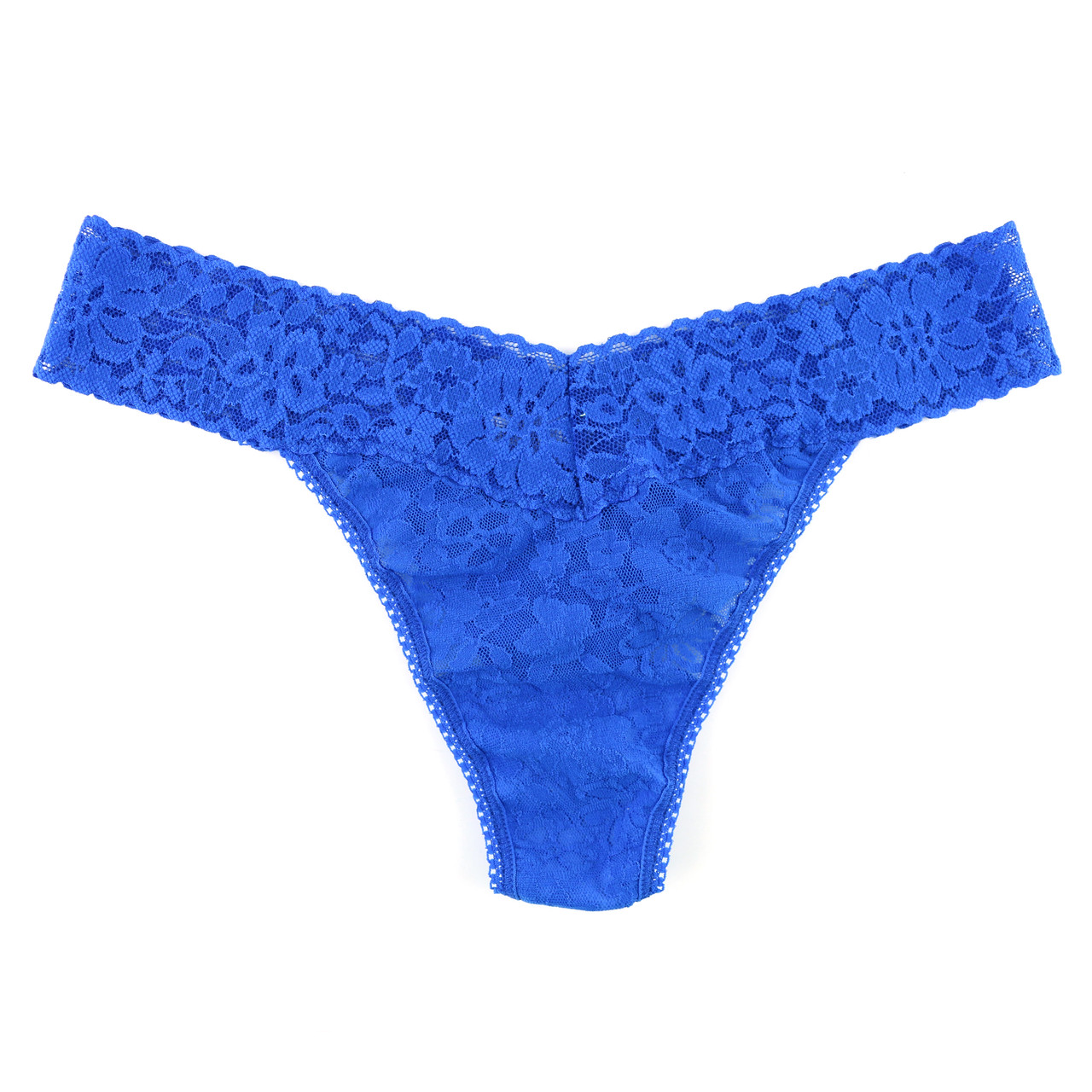 Hanky Panky Daily Lace Low Rise Thong, Tidal Teal Blue - Monkee's