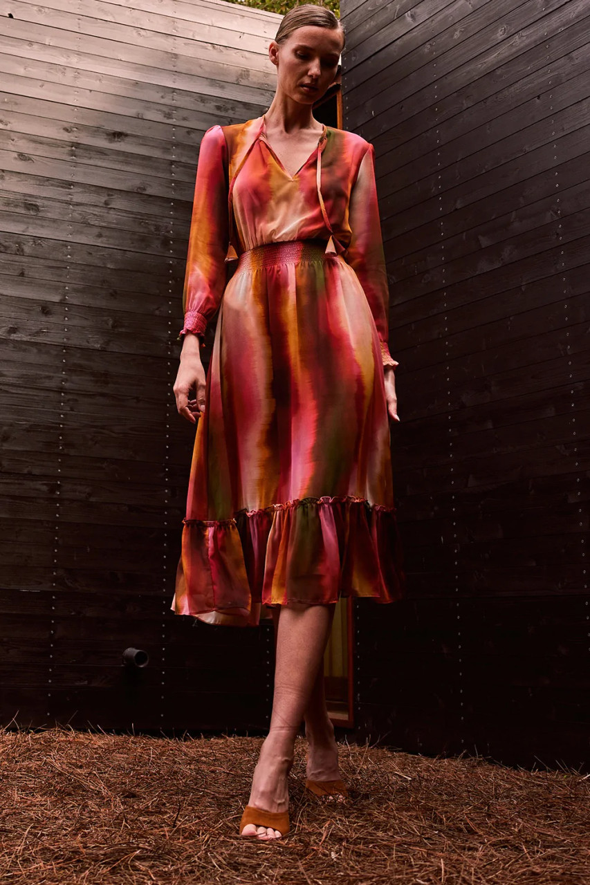 Misa Poppy Dress, Jaipur Ombre - Monkee's of Mount Pleasant