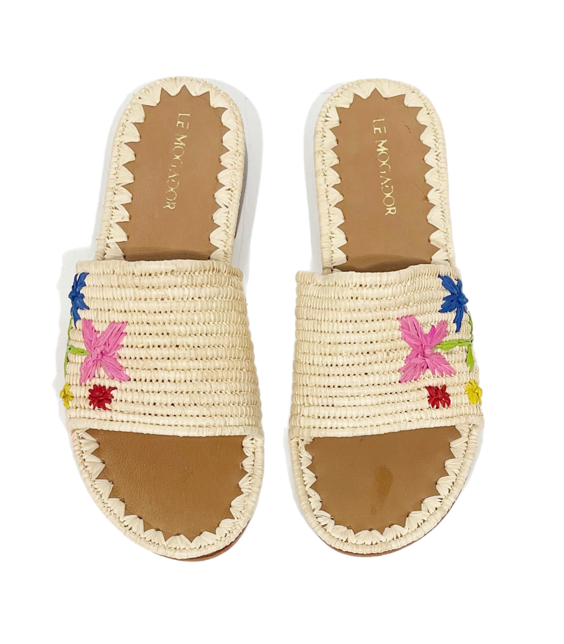Le Mogador Appolonea Sandals, Nude Embroidery - Monkee's of Mount Pleasant