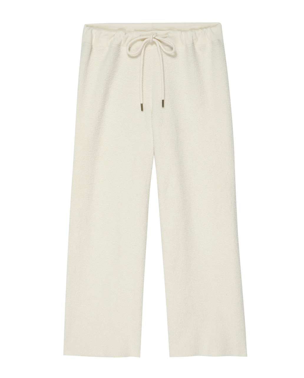 The Great Fleece Cropped Wide Leg Sweatpants, Washed White - Monkee's ...