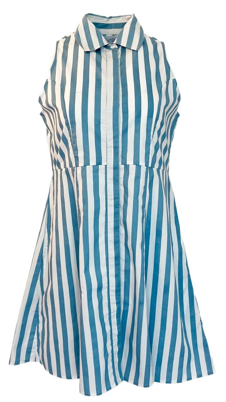 Livro Courtside Dress, Blue Stripes - Monkee's of Mount Pleasant