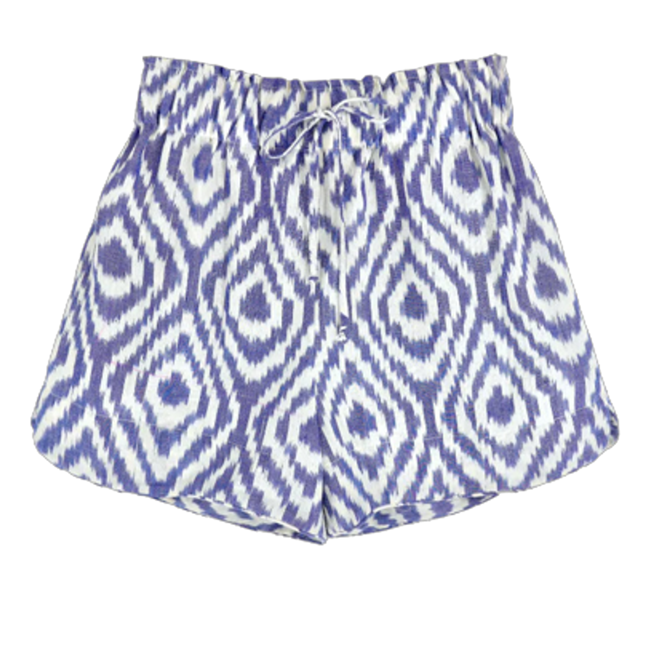 Mirth Track Shorts, Azure Ikat - Monkee's of Mount Pleasant