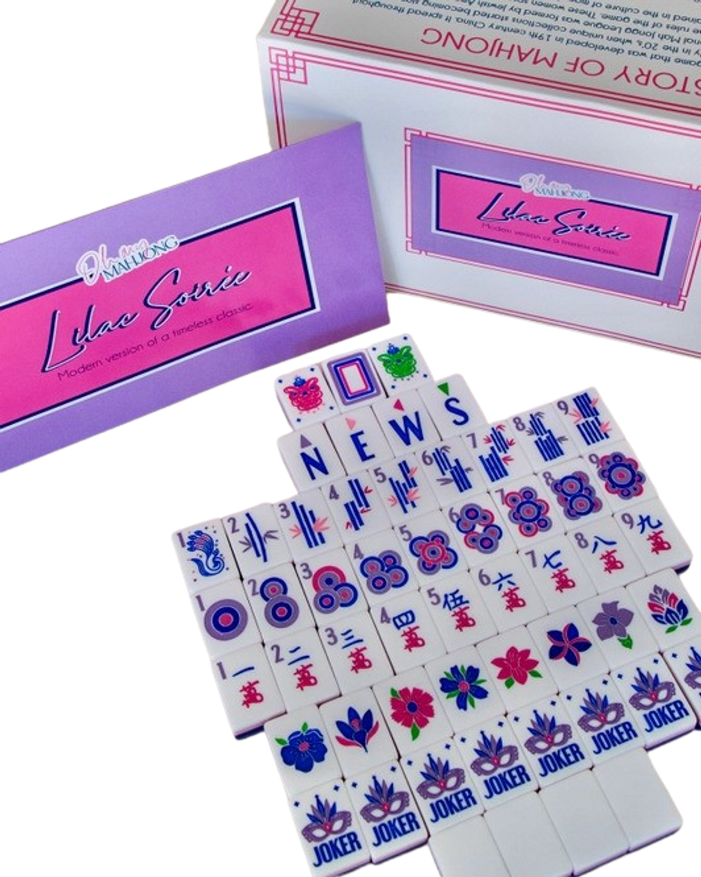 OH MY MAHJONG Lilac Soiree Tiles