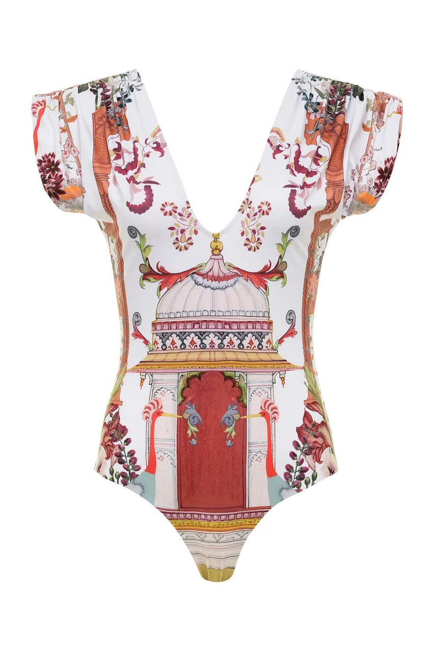 Carolina K Liset One Piece Swimsuit Indian Red Bird Monkee s of