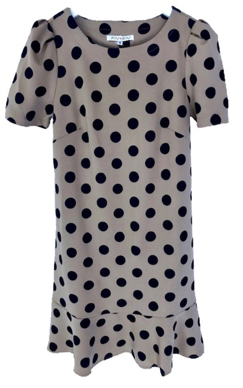 polka dot flounce dress