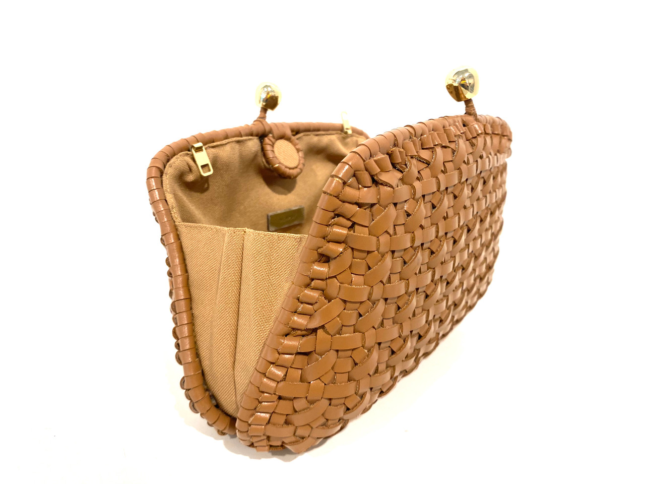 Serpui Blair Woven-wicker Clutch Bag in Natural