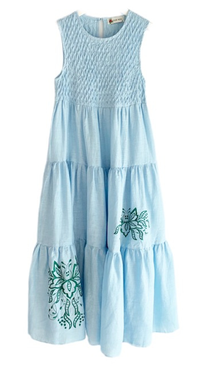 Fanm Mon Simena Dress, Lagoon Blue - Monkee's of Mount Pleasant