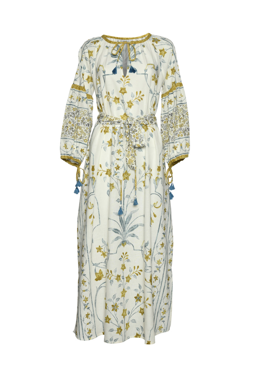 D'Ascoli Aisha Maxi Dress, Blue - Monkee's of Mount Pleasant