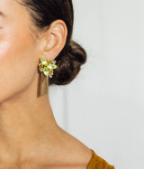 Loren Hope Raine Fringe Earrings, Yellow